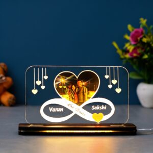 LED Acrylic Stylish couple photo frame