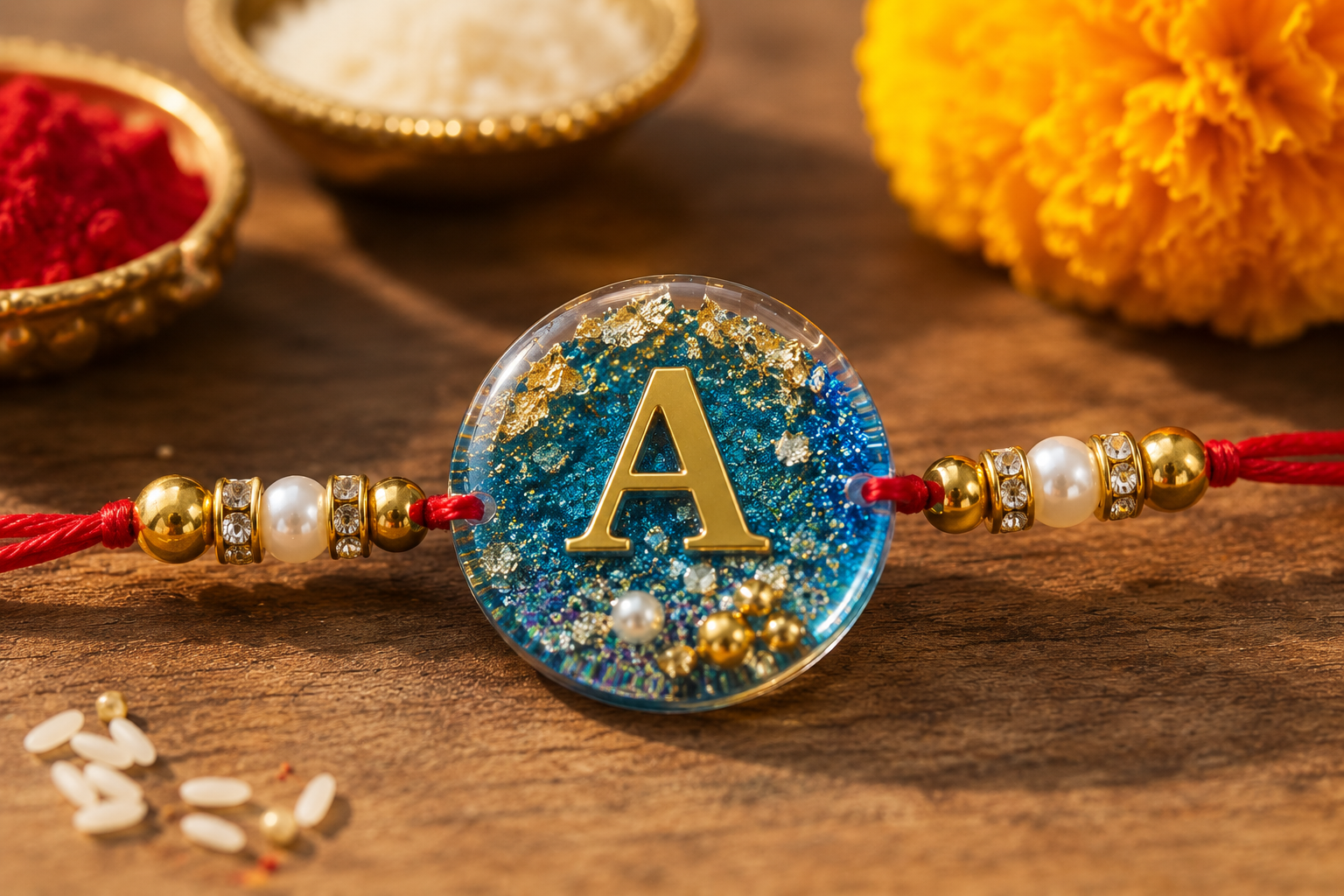Initial Letter Resin Rakhi