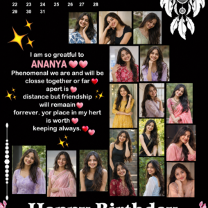 Personalized Birthday Calendar Photo Frame