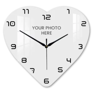 Heart Shape Acrylic Wall Clock