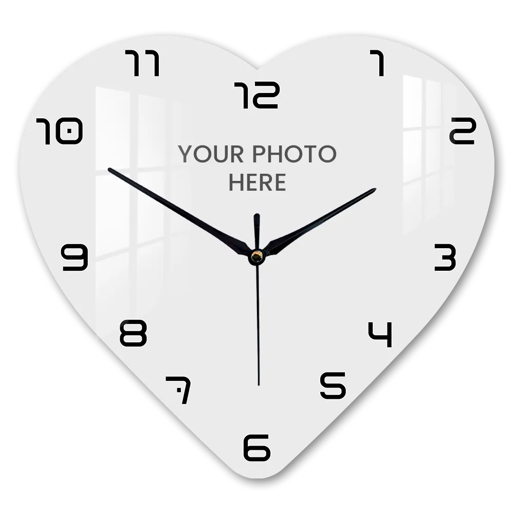 Heart Shape Acrylic Wall Clock
