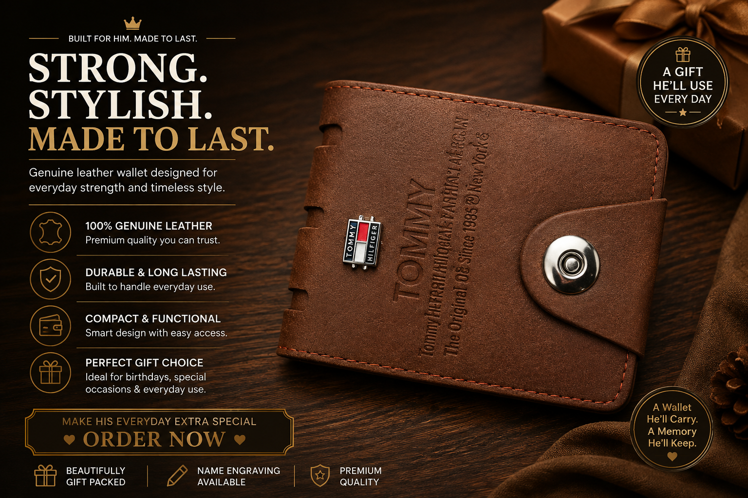 BMW Personalized Leather Wallet 🎁