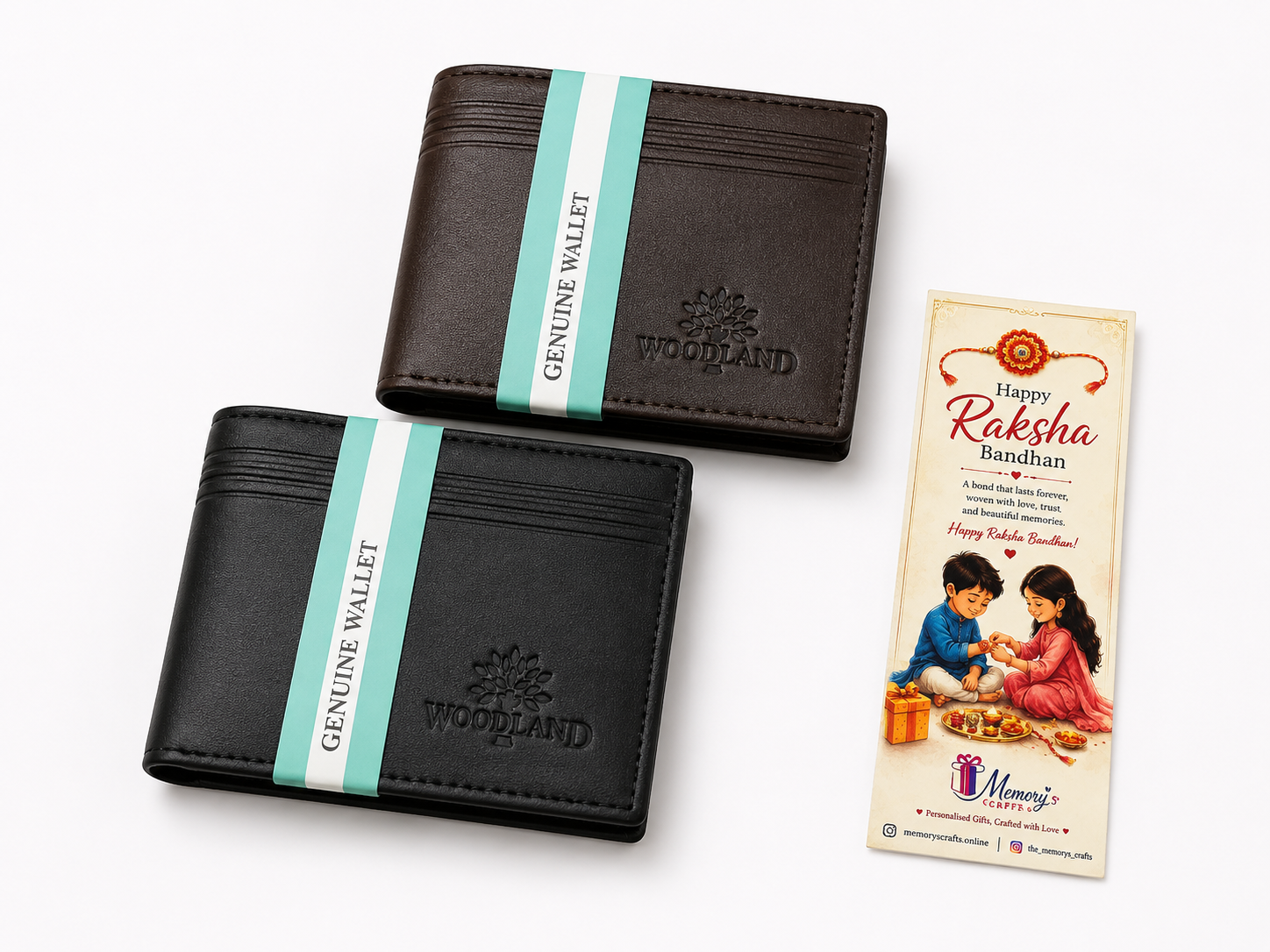 Woodland Personalized Leather Wallet 🎁