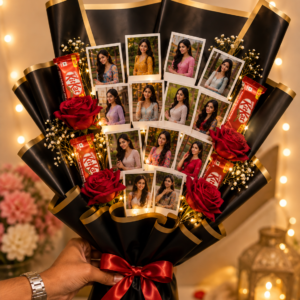 Personalized Memory Photo & Chocolate Bouquet