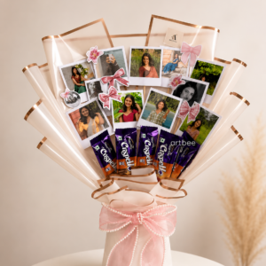 Personalized Polaroid Photo & Chocolate Memory Bouquet