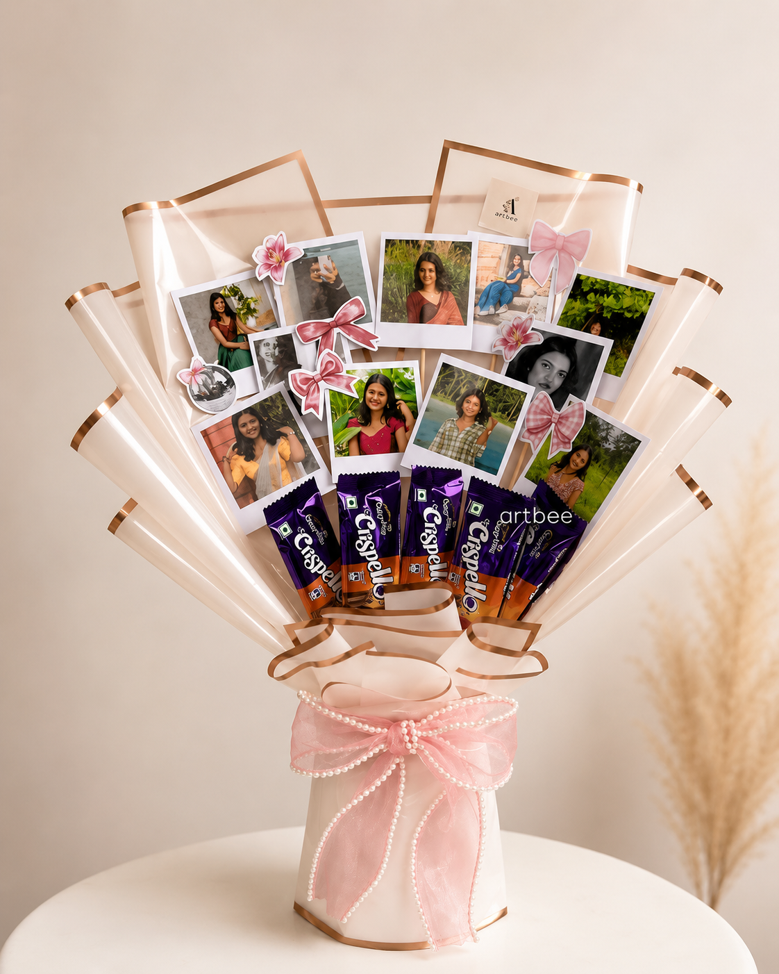 Personalized Polaroid Photo & Chocolate Memory Bouquet