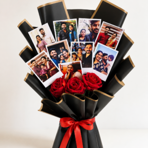 Personalized Family Photo Rose Bouquet