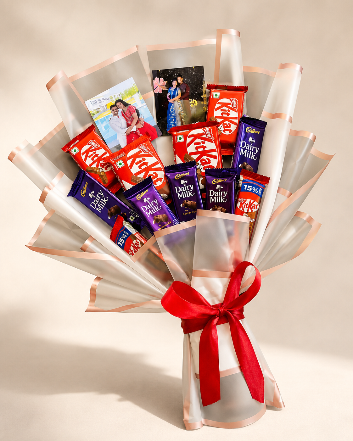 Personalized Chocolate Set & Photo Bouquet