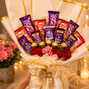 Premium Chocolate & Rose Bouquet