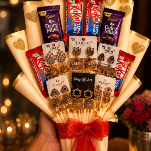 Royal Chocolate & Earrings Gift Bouquet